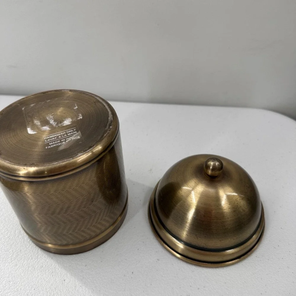 Brass‎ Sugar Canister With Lid 6.5